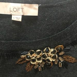 LOFT Super soft, lux, embellished sweater